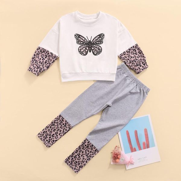 clothing sets little girl\u2021s t-shirt and trousers suit fashion leopard stitching long sleeve pants, White
clothing sets little girl\u2021s t-shirt and trousers suit fashion leopard stitching long sleeve pants, White