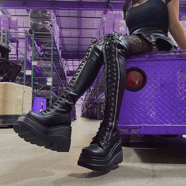 boots tênis de salto alto e coxa feminino, sapato fantasia gótico preto na moda para mulheres mb3h, Black
boots tênis de salto alto e coxa feminino, sapato fantasia gótico preto na moda para mulheres mb3h, Black