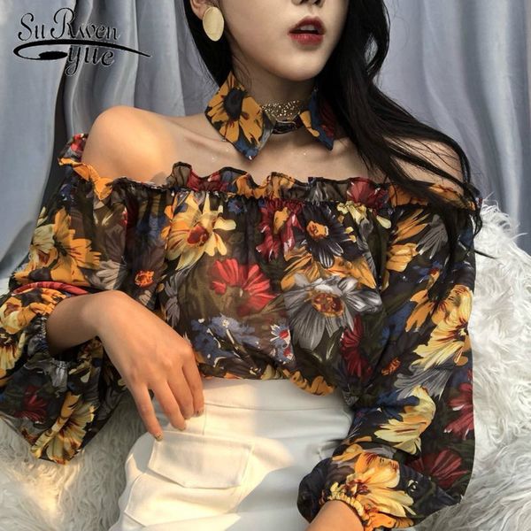 slash neck off shoulder blusas women spring summer flower shirts long sleeve blouse vintage lady 4304 50 210521, White
slash neck off shoulder blusas women spring summer flower shirts long sleeve blouse vintage lady 4304 50 210521, White