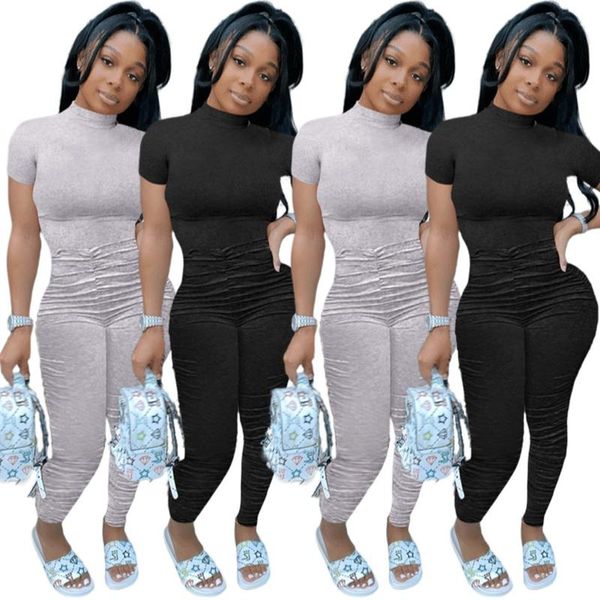 women's jumpsuits & rompers solid color leisure short sleeves summer women pleated jumpsuit selling european and american outfits, Black;white
women's jumpsuits & rompers solid color leisure short sleeves summer women pleated jumpsuit selling european and american outfits, Black;white
