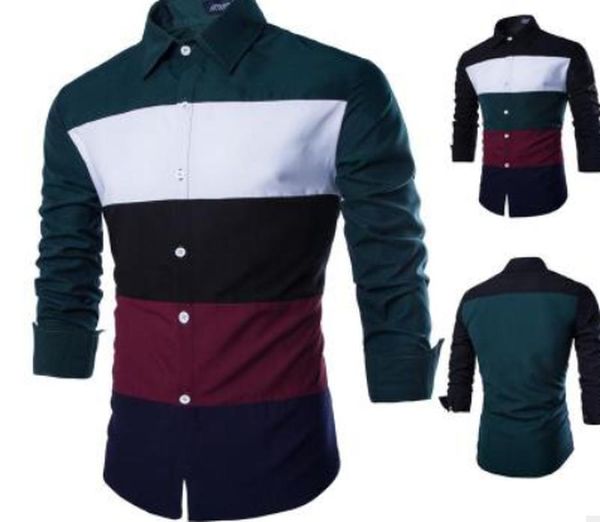 men's casual shirts zogaa men smart causal shirt patchwork long sleeve dress business slim fit blouse button turn-down collar mens, White;black
men's casual shirts zogaa men smart causal shirt patchwork long sleeve dress business slim fit blouse button turn-down collar mens, White;black