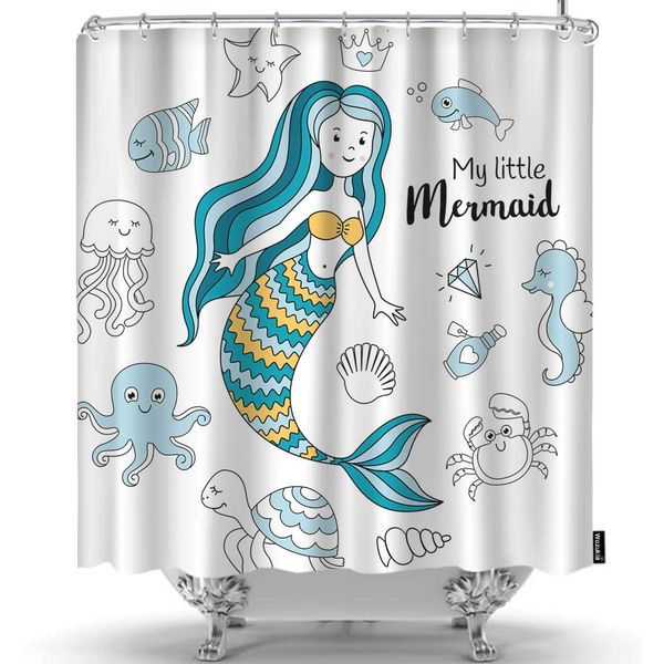 mermaid shower curtain with sea animals fish turtle starfish conch crab my little mermaid shower curtains home decorative
mermaid shower curtain with sea animals fish turtle starfish conch crab my little mermaid shower curtains home decorative