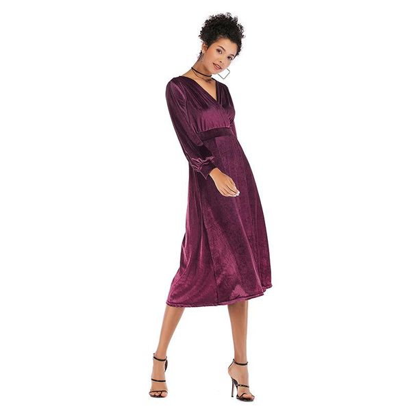 casual dresses neatie kiddie 2021 autumn winter velvet dress elegant long sleeve v-neck solid wrap female robes a-line high waist, Black;gray
casual dresses neatie kiddie 2021 autumn winter velvet dress elegant long sleeve v-neck solid wrap female robes a-line high waist, Black;gray