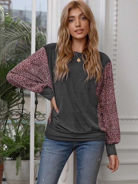 women's t-shirt women batwing sleeve leopard print o-neck pullover color patchwork sweatshirt loose casual female, White
women's t-shirt women batwing sleeve leopard print o-neck pullover color patchwork sweatshirt loose casual female, White
