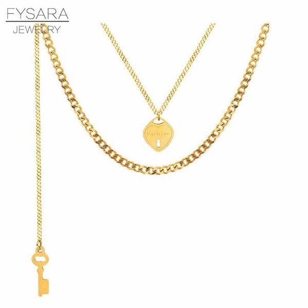 pendant necklaces fysara 2021 gold color stainless steel jewelry gear letter tassel necklace women's fashion clavicle chain for lady, Silver
pendant necklaces fysara 2021 gold color stainless steel jewelry gear letter tassel necklace women's fashion clavicle chain for lady, Silver