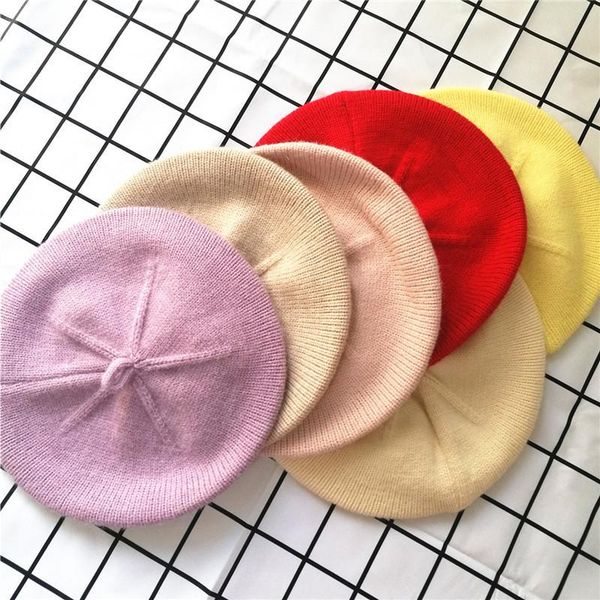 caps & hats children's woolen hats, autumn and winter candy color caps, fashion berets, Yellow
caps & hats children's woolen hats, autumn and winter candy color caps, fashion berets, Yellow
