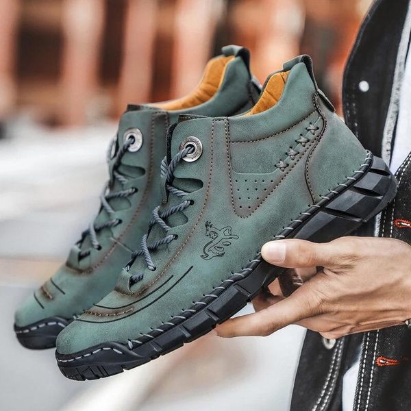 boots valstone men's leather short spring casual lace-up flats high-shoes autumn breathable handmade male botas, Black
boots valstone men's leather short spring casual lace-up flats high-shoes autumn breathable handmade male botas, Black