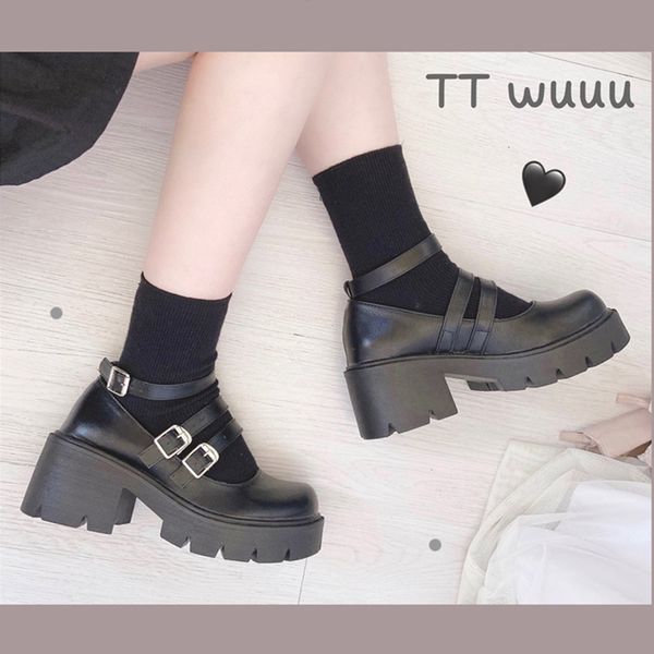 lolita shoes 3 buckle mary janes shoes women platform high heels ankle strap shoes girls thick sole leather japanese 9135n, Black
lolita shoes 3 buckle mary janes shoes women platform high heels ankle strap shoes girls thick sole leather japanese 9135n, Black