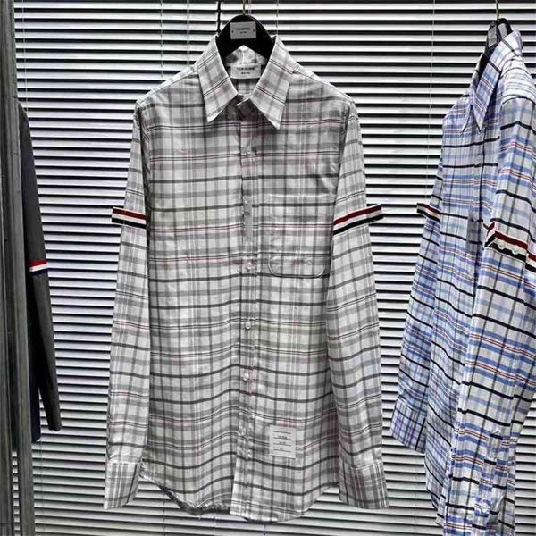 tb plaid shirt men's and women's long sleeve 2020 fashion business casual handsome versatile the same style of shirt, White;black
tb plaid shirt men's and women's long sleeve 2020 fashion business casual handsome versatile the same style of shirt, White;black