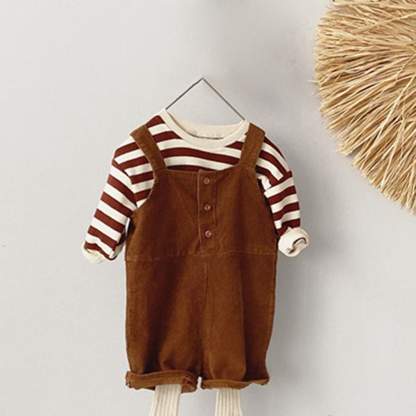 clothing sets spring striped corduroy overalls shorts 2pcs baby boy clothes girl kid suit 3lyg, White
clothing sets spring striped corduroy overalls shorts 2pcs baby boy clothes girl kid suit 3lyg, White