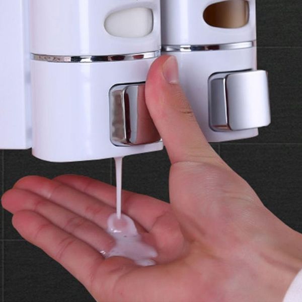 liquid soap dispenser l9be hanging wall mount hand press single / double shower gel container kitchen bathroom bottle pump