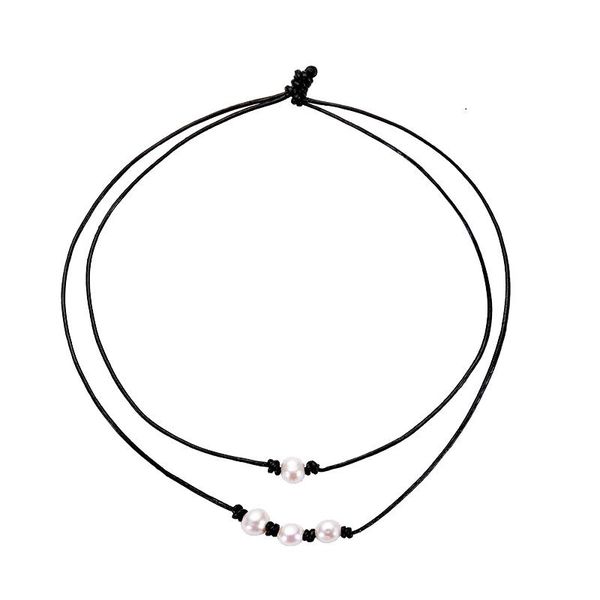 chokers kalapure women's cultured freshwater pearls choker necklace sets black genuine leather cord knotted handmade jewelry gift, Golden;silver
chokers kalapure women's cultured freshwater pearls choker necklace sets black genuine leather cord knotted handmade jewelry gift, Golden;silver