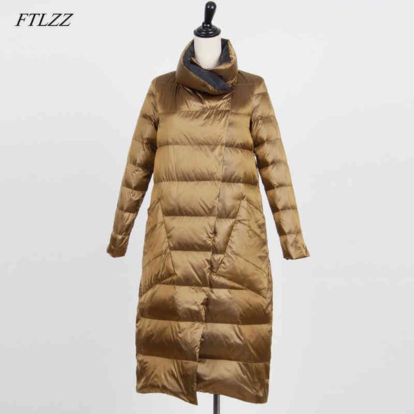 white duck double sided jacket women plus size snow outwear winter slim ultra light coat single breasted parkas 210423, Black
white duck double sided jacket women plus size snow outwear winter slim ultra light coat single breasted parkas 210423, Black
