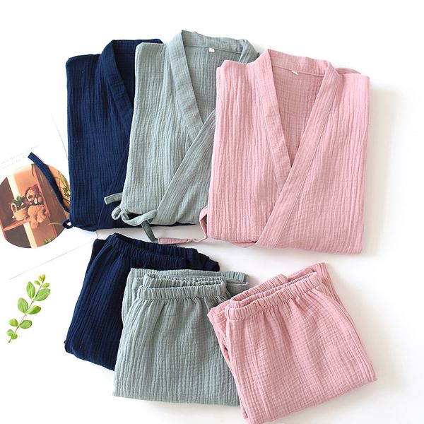 japanese-style gauze cotton pyjamas suit spring summer couple pajamas home clothing cotton casual nightie sleepwearby air, Black;red
japanese-style gauze cotton pyjamas suit spring summer couple pajamas home clothing cotton casual nightie sleepwearby air, Black;red