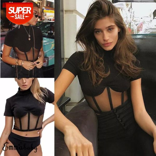 women's perspective transparent mesh summer crop ladies half-high collar short sleeve sheer t-shirt ladies fashion tee #nr1v, White
women's perspective transparent mesh summer crop ladies half-high collar short sleeve sheer t-shirt ladies fashion tee #nr1v, White