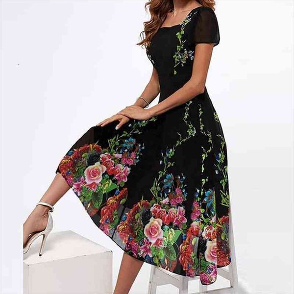 vintage floral print a-line long party dress for women summer fashion square short sleeve maxi dresses elegant lady vestido, Black;gray
vintage floral print a-line long party dress for women summer fashion square short sleeve maxi dresses elegant lady vestido, Black;gray