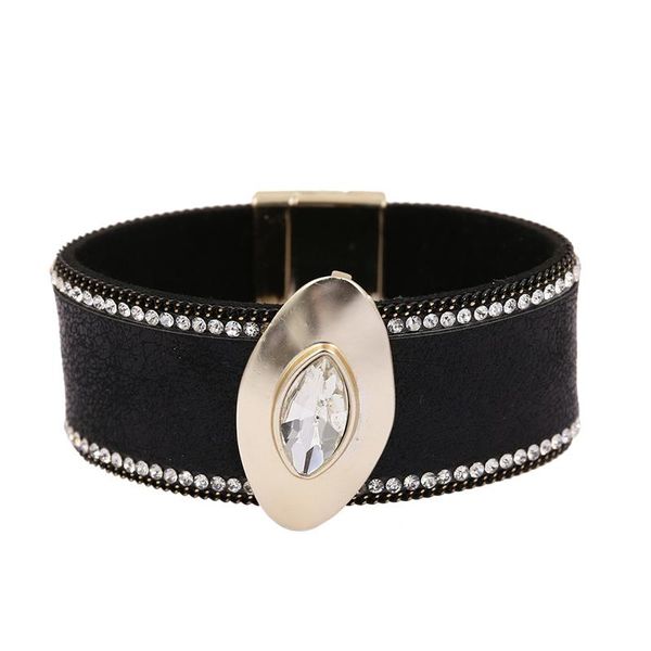 tennis punk leather bracelets for women crystal rhinestone black wide bangles statement jewelry pulseira feminina, Golden;silver
tennis punk leather bracelets for women crystal rhinestone black wide bangles statement jewelry pulseira feminina, Golden;silver