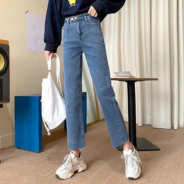 women's jeans streetwear high waist fashion woman girls buttons pockets straight pants trousers female femme denim bagge, Blue
women's jeans streetwear high waist fashion woman girls buttons pockets straight pants trousers female femme denim bagge, Blue