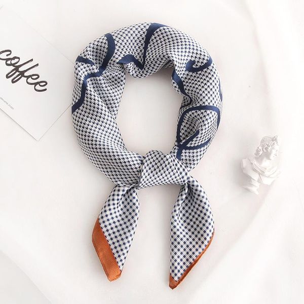 scarves 2021 summer silk scarf lady sunscreen fashion beach shawl women's houndstooth print 70cm square muslim lattice headscarf, Blue;gray
scarves 2021 summer silk scarf lady sunscreen fashion beach shawl women's houndstooth print 70cm square muslim lattice headscarf, Blue;gray