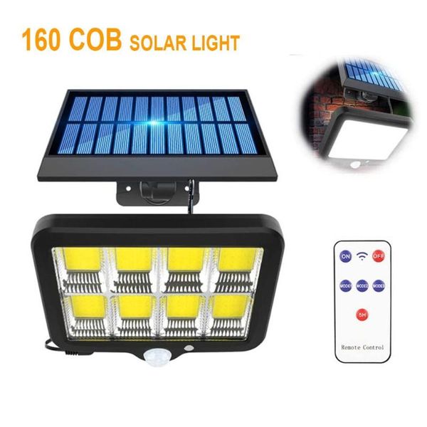 solar lamps 120leds split wall light outdoor courtyard human body induction garage
