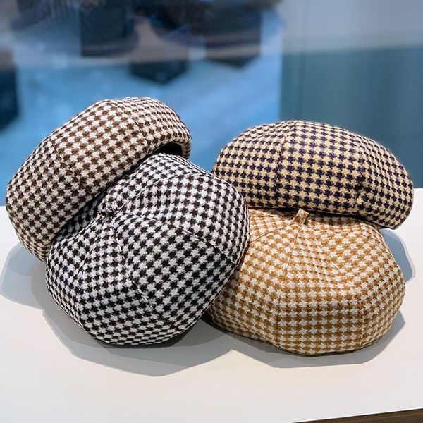 berets beret autumn and winter england retro wild japanese sweet plaid painter hat spring octagonal women's, Blue;gray
berets beret autumn and winter england retro wild japanese sweet plaid painter hat spring octagonal women's, Blue;gray