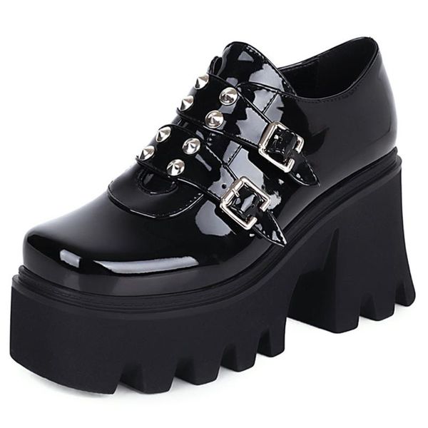 brand cool punk rivets buckles platform skidproof chunky heels casual pumps gothic style cosplay shoes women dress, Black
brand cool punk rivets buckles platform skidproof chunky heels casual pumps gothic style cosplay shoes women dress, Black