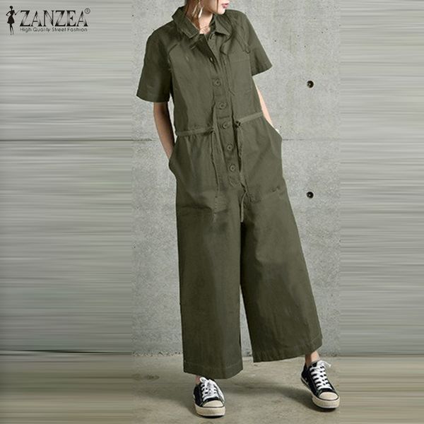 plus size overalls womens summer jumpsuits 2021 zanzea kaftan solid casual pants short sleeve playsuits female laple rompers, Black;white
plus size overalls womens summer jumpsuits 2021 zanzea kaftan solid casual pants short sleeve playsuits female laple rompers, Black;white