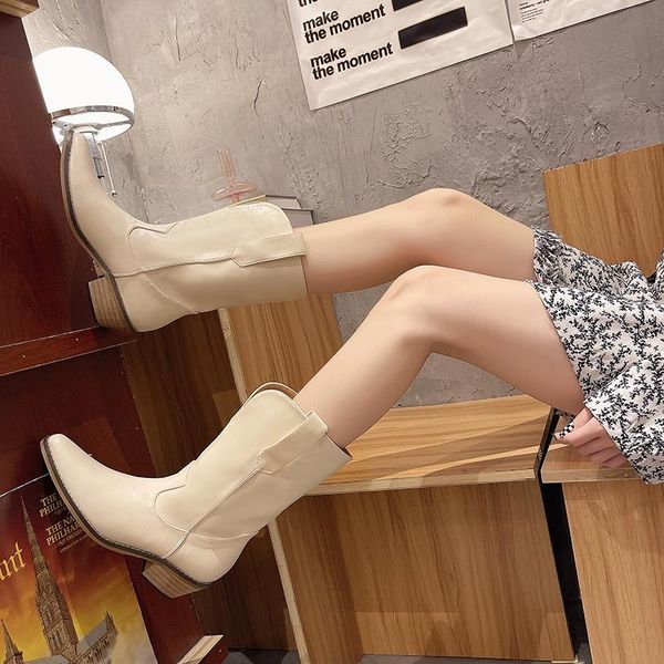 boots women western knee high cowboy fashion pointed toe sewing shoes female heels thick ladies winter, Black
boots women western knee high cowboy fashion pointed toe sewing shoes female heels thick ladies winter, Black