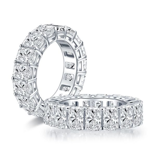 6x4mm radiant cut full eternity ring for women 925 sterling silver sona simulated diamond wedding band ring, Slivery;golden
6x4mm radiant cut full eternity ring for women 925 sterling silver sona simulated diamond wedding band ring, Slivery;golden