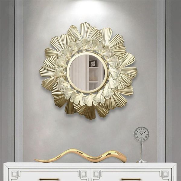 decorative objects & figurines wall-mounted mirror round frame gold leaf living room decoration mjj88
decorative objects & figurines wall-mounted mirror round frame gold leaf living room decoration mjj88