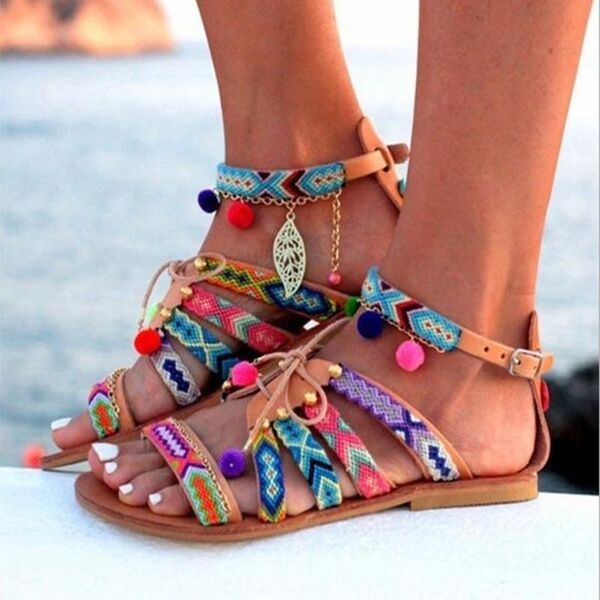 bohemia women sandals fashion woman folk-custom shoes summer ladies ankle strap flats female comfortable rome footwear plus size, Black
bohemia women sandals fashion woman folk-custom shoes summer ladies ankle strap flats female comfortable rome footwear plus size, Black