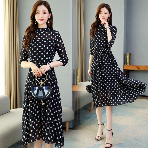 spring autumn plus size vintage midi dress women 2021 summer bodycon maxi 3/4 sleeve party black casual polka dot vestidos dresses, Black;gray
spring autumn plus size vintage midi dress women 2021 summer bodycon maxi 3/4 sleeve party black casual polka dot vestidos dresses, Black;gray