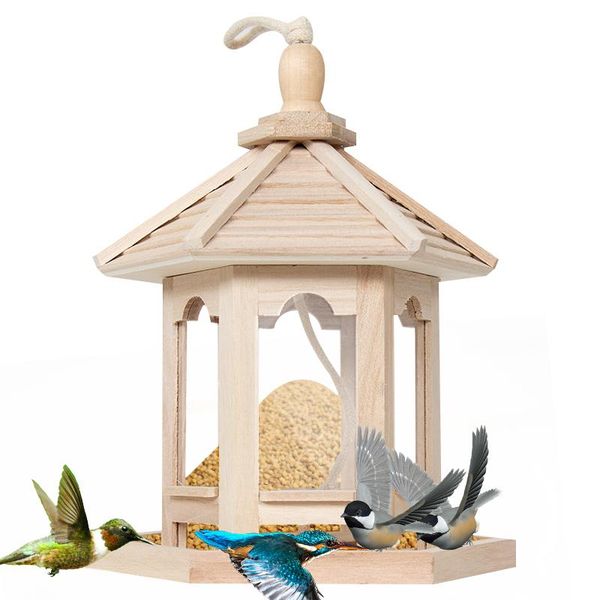 other bird supplies wooden wild feeder hanging cage with roof for garden yard outside decoration hexagon shaped
other bird supplies wooden wild feeder hanging cage with roof for garden yard outside decoration hexagon shaped