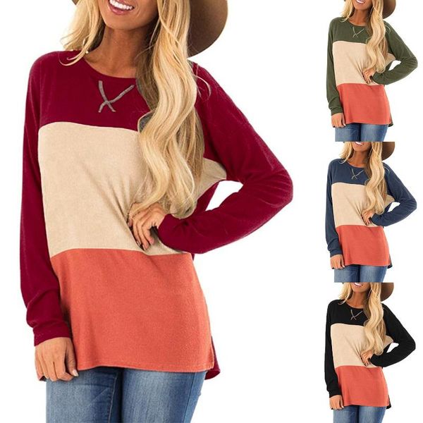 women's t-shirt 2021 autumn winter casual full sleeve t-shirts fashion o-neck striped patchwork tee shirt womens loose, White
women's t-shirt 2021 autumn winter casual full sleeve t-shirts fashion o-neck striped patchwork tee shirt womens loose, White