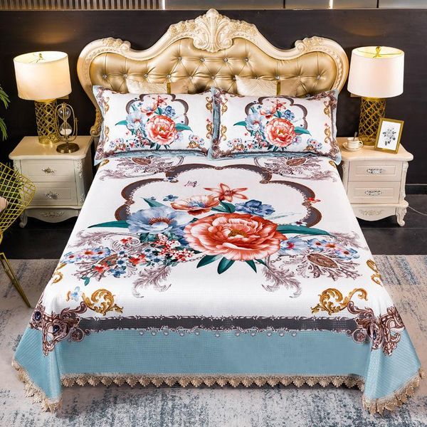 sheets & sets simple high-end lace edge ice silk mat summer bedroom 3pcs set bedding 1bed sheet+2 case non-slip king/queen size j8491
sheets & sets simple high-end lace edge ice silk mat summer bedroom 3pcs set bedding 1bed sheet+2 case non-slip king/queen size j8491