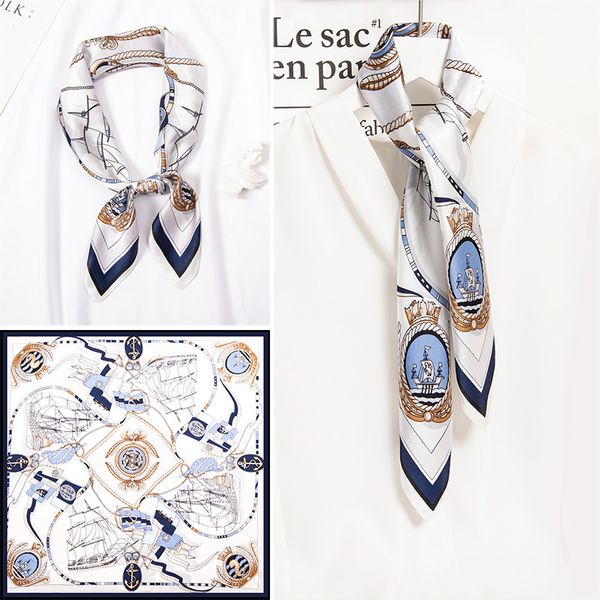 65x65cm 100% pure square women print foulard femme real scarf bandana natural silk headscarf small headband, Blue;gray
65x65cm 100% pure square women print foulard femme real scarf bandana natural silk headscarf small headband, Blue;gray