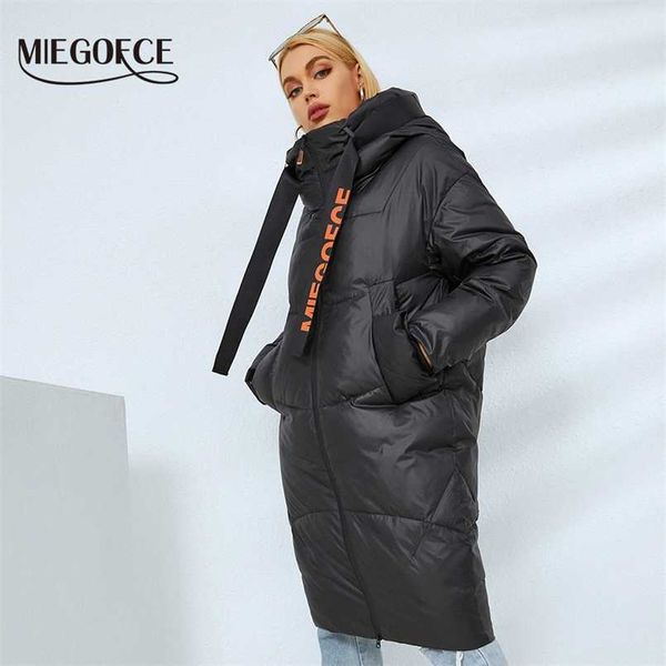 miegofce winter women thickening high collar hood parkas long knee bright colors big pockets jacket female outwear d21517 211126, Black
miegofce winter women thickening high collar hood parkas long knee bright colors big pockets jacket female outwear d21517 211126, Black