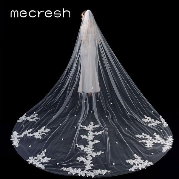bridal veils mecresh 3m one layer cathedral wedding veil with comb accessories beige lace flower appliqued long bride vts009, Black
bridal veils mecresh 3m one layer cathedral wedding veil with comb accessories beige lace flower appliqued long bride vts009, Black