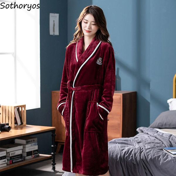 women's sleepwear robes women winter medium long couples thicken flannel patchwork with belt warm baggy leisure simple bath robe sexy, Black;red
women's sleepwear robes women winter medium long couples thicken flannel patchwork with belt warm baggy leisure simple bath robe sexy, Black;red