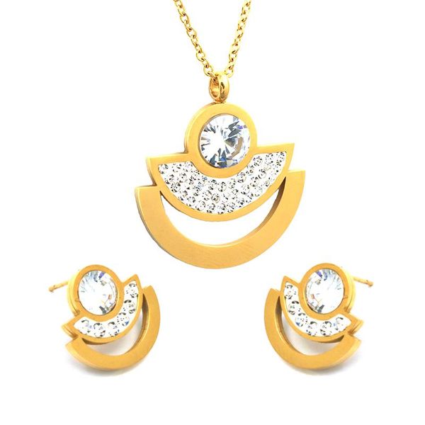 earrings & necklace pz attract stainless steel jewelry set for women bijoux mariage fashion gold color stud, Silver
earrings & necklace pz attract stainless steel jewelry set for women bijoux mariage fashion gold color stud, Silver