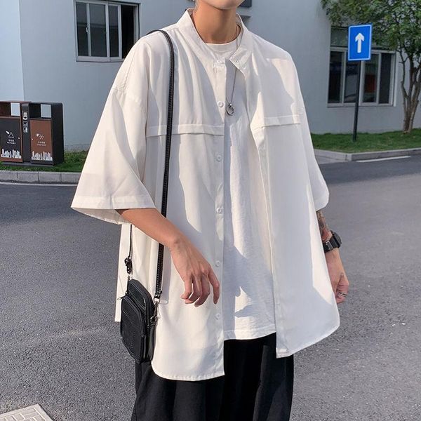men's casual shirts pure color formal shirt men korean fashion loose business harajuku social all-match short-sleeved, White;black
men's casual shirts pure color formal shirt men korean fashion loose business harajuku social all-match short-sleeved, White;black