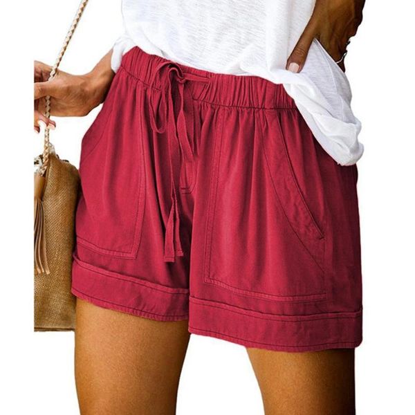 casual shorts womens comfy drawstring splice leisure elastic waist pocketed loose trouser summer women's, White;black
casual shorts womens comfy drawstring splice leisure elastic waist pocketed loose trouser summer women's, White;black