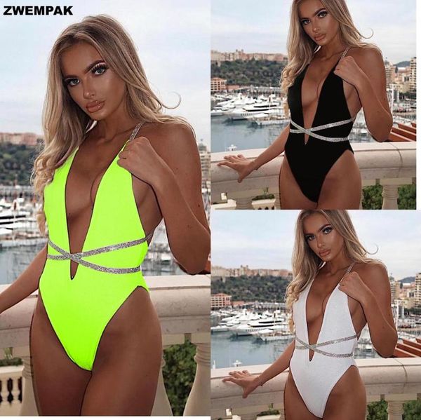 plunging bandage cross halter deep v neck one pieces swimsuit solid sequins swimwear women bathing suit beach wear one-piece suits
plunging bandage cross halter deep v neck one pieces swimsuit solid sequins swimwear women bathing suit beach wear one-piece suits