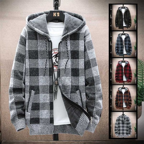 men's fall/winter casual plaid sweater, cardigan, thick fleece sweater, fashion jacket, brand, men's wear 211221, White;black
men's fall/winter casual plaid sweater, cardigan, thick fleece sweater, fashion jacket, brand, men's wear 211221, White;black