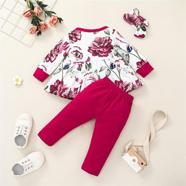 Clothing Sets Autumn Winter 3PCS Infant Baby Girl Clothes Ruffle Floral Shirt Tops Pants Headband Outfit Set Casual, White
Clothing Sets Autumn Winter 3PCS Infant Baby Girl Clothes Ruffle Floral Shirt Tops Pants Headband Outfit Set Casual, White