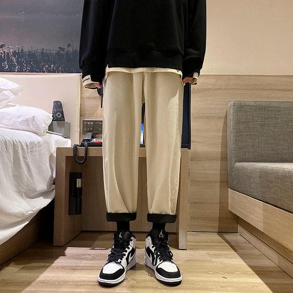 men's pants clothing solid color harem corduroy autumn winter men casual 2021 harajuku man oversized trousers for male, Black
men's pants clothing solid color harem corduroy autumn winter men casual 2021 harajuku man oversized trousers for male, Black