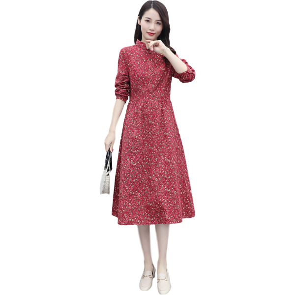 casual dresses autumn winter women korean 2021 wholesale arrival cotton linen mid-length bottoming waist floral long sleeves loose sandin, Black;gray
casual dresses autumn winter women korean 2021 wholesale arrival cotton linen mid-length bottoming waist floral long sleeves loose sandin, Black;gray
