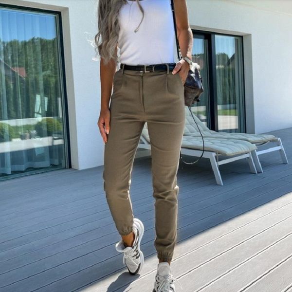 women's pants & capris 2021 autumn office lady button pencil elegant slim fit solid length trousers spring women fashion casual pocket, Black;white
women's pants & capris 2021 autumn office lady button pencil elegant slim fit solid length trousers spring women fashion casual pocket, Black;white
