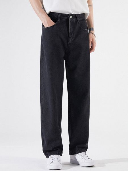 men solid straight leg jeans h5b2#, Blue
men solid straight leg jeans h5b2#, Blue