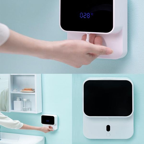 smart home control wall-mounted led screen hand wash automatic induction foam soap dispenser household infrared sensor for bathroom wall
smart home control wall-mounted led screen hand wash automatic induction foam soap dispenser household infrared sensor for bathroom wall